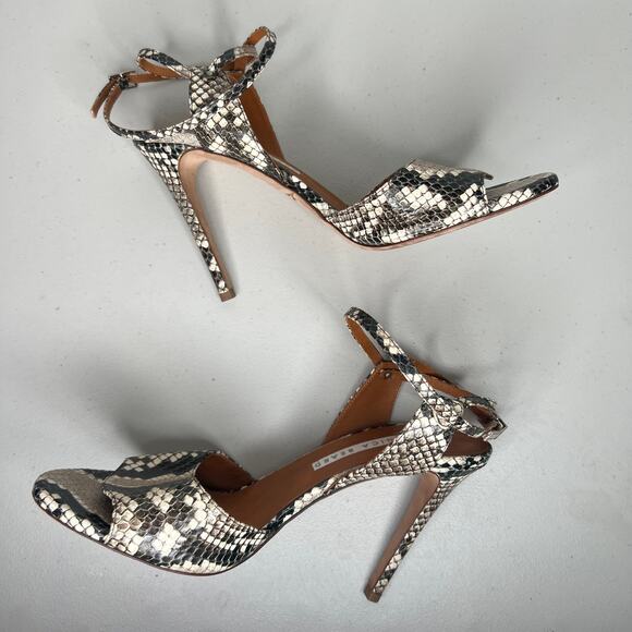 Veronica Beard Suma Snake Sandal Ankle Wrap Heel Size 40/9 - Picture 7 of 10